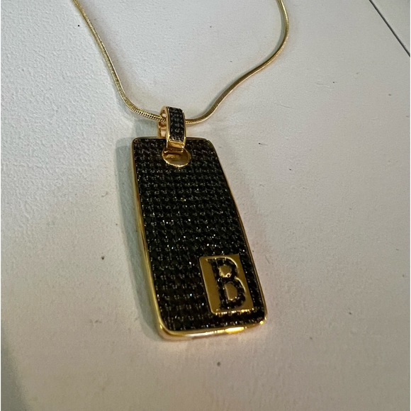 ✨G.I.L.I. Bronzo Italia 3.50 cttw Black Spinel Yellow Necklace - Picture 3 of 4